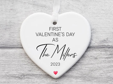 Custom First Family Valentine's Ceramic Keepsake - Personalised Heart - DENMARY